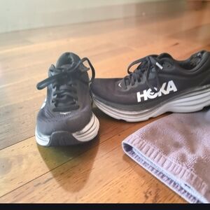HOKA Black Running Shoes Womens Size 7 Sneakers Gym
